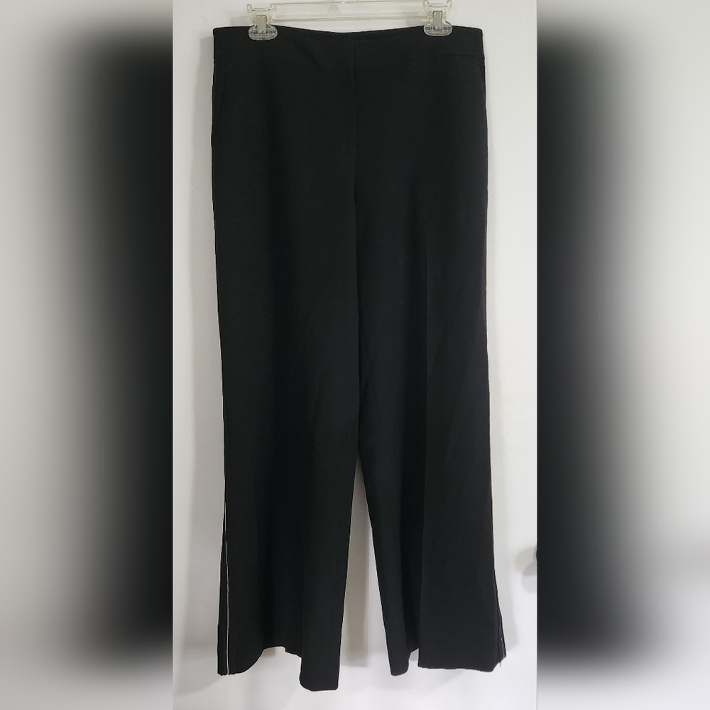 Lafayette 148 New York Black Wide Leg Pants - Picture 2 of 12